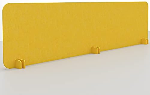 Escape 16" Freestanding Desk Divider | Eco-Friendly Acoustic Privacy Screen | Noise Reducing Desk Partition | 71" Wide | White - Image 2