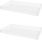 2 Pack Acrylic Retail Tray 14 Inch Wide x 10 Inch Deep Product Merchandising Bin Countertop See Through Organizer for Homes Shops Boutiques and Businesses by Marketing Holders by MarketingHolders
