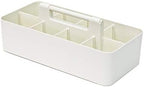 -Large Portable Caddy, DIY Dividers, 8 Compartments, Bathroom Organizer,Portable Basket with Handle Storage Organizer Modern Made in USA (3 PACK, Ivory) - Image 3