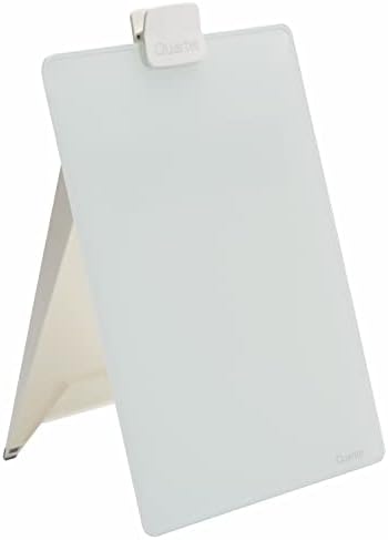 Quartet Glass Whiteboard Desktop Easel, 9" x 11", Dry Erase Surface, White (GDE119) New by Quartet