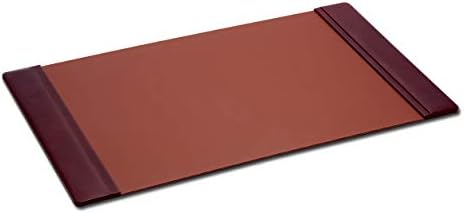 DACASSO Leather Desk Pad with Side Rails - Luxury Leather Desk Blotter for Writing - Executive Desk Surface Protector - (Mocha, 34 x 20) by Dacasso