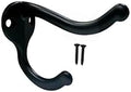 QCAA Coat Hat Hook, Heavy Duty for Wall Hanging, Zinc Die Cast, Matte Black, Made in Taiwan, 12 Pack by QCAAHardware
