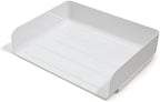 TRU RED Side-Load Stackable Plastic Letter Tray, White - Image 2