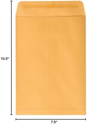 JAM PAPER 7 1/2 x 10 1/2 Open End Catalog Envelopes with Peel and Seal Closure - Brown Kraft Manila - Bulk 250/Box - Image 6
