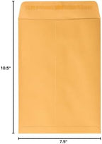 JAM PAPER 7 1/2 x 10 1/2 Open End Catalog Envelopes with Peel and Seal Closure - Brown Kraft Manila - 100/Pack - Image 6