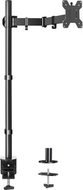 HUANUO Single Monitor Arm with 39 inch Extra-Tall Pole, Adjustable Computer Desk Mount for 13–32 inch Screens and up to 38 inch Ultrawide Screens, Hold 22 lbs, Monitor Stand with C-Clamp & Grommt Base by HUANUO