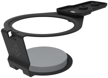 DEZCTOP Desk Cup Holder Under Table Rotation Anti-Spill Swivel Drink Holder Table Edge Cup Holder with Absorbent Cup Pad Water Bottle Stand for PC Gaming Office Desk Fit Most Beverage Cup Sizes, Black by Dezctop