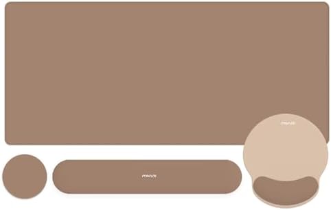 MOSISO Wrist Rest for Mouse Pad Set, Large Gaming Deskpad, Mocha by MOSISO