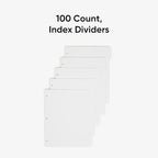 Smead White Binder Index Dividers, 3 Ring Binder Dividers with Tabs, 5-Tab - Image 3