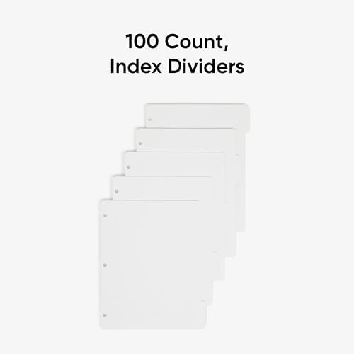 Smead White Binder Index Dividers, 3 Ring Binder Dividers with Tabs, 5-Tab - Image 3