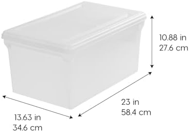 IRIS USA 4-Pack Snap File Box with Locking Lid, Black - Image 2