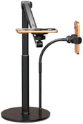 Magnetic Dual Phone Overhead Stand, Telescoping Aluminum Tripod by SENWELL-KA