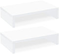 TEAMIX White Monitor Stand Riser, 2 Pack Wood by TEAMIX