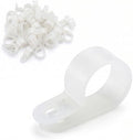BAOMAIN 3/4-Inch R-Type Cable Clamps, 500-Pack Wire Nylon Wire Management Clips, UC-5 Screw-On Cord Fasteners for Home, Office, and Industrial Use by Baomain