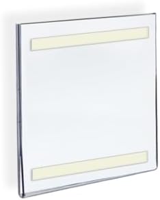 Azar Displays 122027 Self Adhesive Clear Acrylic Wall Sign Holder Frame 5" W x 7" H Portrait/Vertical, 10-Pack by AzarDisplays