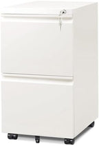 DEVAISE 2 Drawer File Cabinet with Lock, Fully Assembled Except Casters by DEVAISE