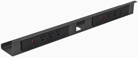 Desky Mini Cable & Power Tray Space Gray 6 Plug by Desky