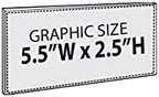 Azar Displays 122015 Self Adhesive Clear Acrylic Wall Sign Holder Frame 5.5" W x 2.5" H - Landscape/Horizontal, 10-Pack - Image 2