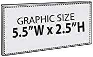 Azar Displays 122015 Self Adhesive Clear Acrylic Wall Sign Holder Frame 5.5" W x 2.5" H - Landscape/Horizontal, 10-Pack - Image 2