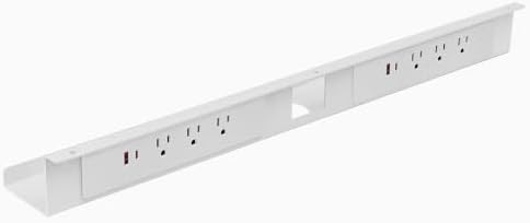 Desky Mini Cable & Power Tray Space Gray 3 Plug - Image 2