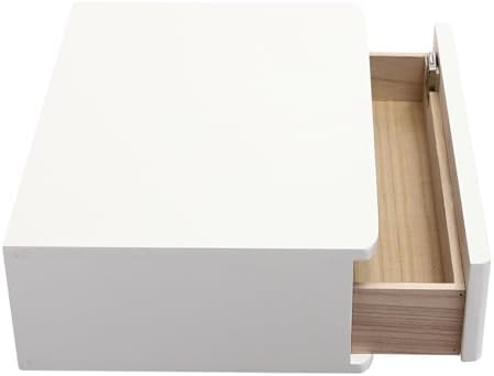 Xuthusman Desk Organizer with Drawer, Wooden Desktop Storage Box with Lockable Office Supplies Drawer Organizer Tabletop Storage Multifunctional Desktop Storage Box for Office Study Dresser（white） - Image 6