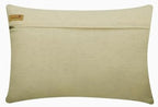 The HomeCentric Decorative Ivory & Gold 12"x22" (30x55 cm) Lumbar Pillow Cover, Silk Beaded & Agate Oblong Pillow, Beaded Pattern Modern Style - Agate Mystery - Image 3