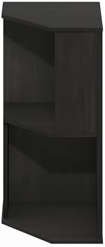 Furinno ECON Corner Shelf, 2-Tier Corner Book Shelf, Standing Storage Shelves, Cube Display Rack, Bookshelf, for Organization and Storage, Living Room, Home Office, Espresso - Image 4