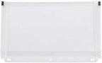 JAM PAPER Plastic 3 Hole Punch Binder Envelopes with Zip Closure - #10 Wallet Booklet - 6 x 9 1/2 - Clear - 12/Pack by JAMPaper