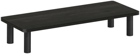 Pemberly Row Monitor Riser Stand, Espresso/Black Finish, Engineered Wood, Compact Design, No-Tools Assembly, Stable Elevated Support for Home Office Desk or Workstation - Image 2