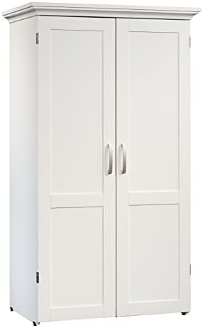 Sauder Miscellaneous Storage Craft & Sewing Armoire, L: 35.11" x W: 21.81" x H: 61.58", Glacier White finish by SAUDER%C2%AE