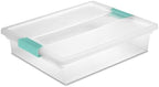 Sterilite Clip Box, Stackable Clear Plastic Bins- Large, 18-Pack by Sterilite