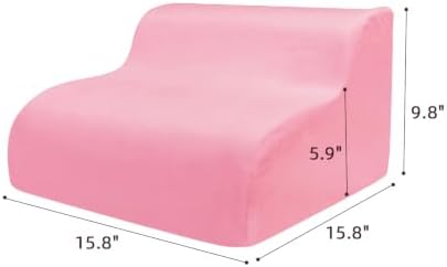 Foot Rest for Under Desk at Work,2-Tier Footrest with Handle Pink - Image 5
