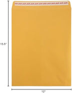 JAM PAPER 12 x 15 1/2 Open End Catalog Recycled Envelopes with Peel and Seal Closure - Brown Kraft - 100/Pack - Image 7