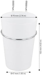 JAPCHET 20 Sets Ring Style Pegboard Cups with Hooks, White Pegboard Cups with Rings, Peg Board Cup Holder for Organizing Accessories Tools, Ideal for Garage Workshop Workbench Office - Image 2
