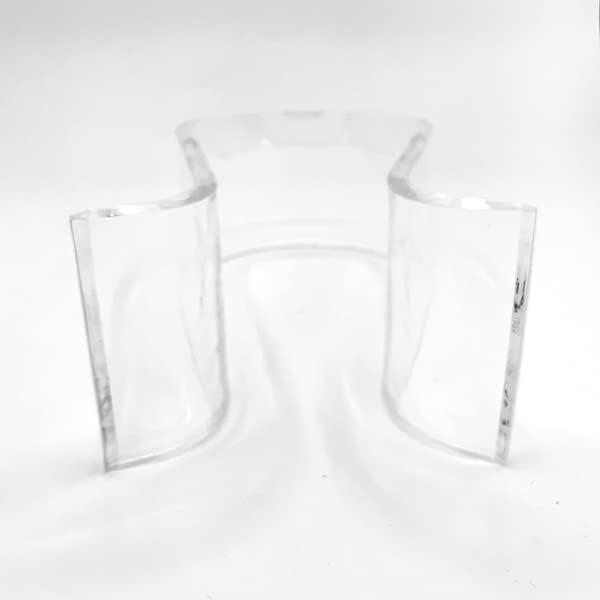 Indies Ltd. 8mm Thick Clear Acrylic Headphone Stand Omega Design Headphone Stand Gaming Headset Holder Desk Display Hanger Beautiful Storage Acrylic Glass Ear Headphones Interior Flattering (Single Piece) - Image 6