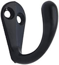 QCAA Premium Quality Single Prong Robe Hook Hanger, Zinc Die Cast, Matte Black, Made in Taiwan, 50 Pack by QCAAHardware