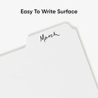 Smead White Binder Index Dividers, 3 Ring Binder Dividers with Tabs, 5-Tab - Image 6