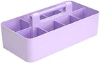 -Large Portable Caddy, DIY Dividers, 8 Compartments, School Office Supplies Home Business Basket with Handle Storage Modern Made in USA (6 PACK, Lavender) - Image 3