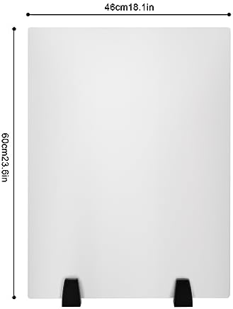 Office Desk Divider 2 Pcs, 24" W x 18" H Acrylic Desk Privacy Panels, Frosted Glass Privacy Divider Clamp Mount Desk Partition Board for Study Room Offices Schools - Image 3
