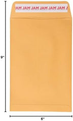 JAM PAPER 6 x 9 Open End Catalog Envelopes with Peel and Seal Closure - Brown Kraft Manila - Bulk 500/Carton - Image 6