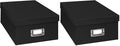 Pioneer Photo Albums Photo Storage Box, Black | Pack of 2 by PioneerPhotoAlbums
