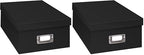 Pioneer Photo Albums Photo Storage Box, Black | Pack of 2 by PioneerPhotoAlbums