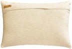 The HomeCentric Decorative Gold Pack of 2, 12"x26" (30x65 cm) Lumbar Pillow Cover, Linen Foil Faux Leather & Beaded Oblong Pillow, Abstract Pattern Modern Style - Halycon Gold - Image 3