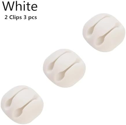 USB Cable Clip Winder Organizer Round Charger Cord Clips Desk Tidy Management Wire Adhesive Holder Clamp in Home Office Supplies(Yellow) - Image 2
