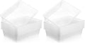 Hoteam 20 Pack Flat Bins Paper Trays,Clear,13.78 X 9.84 X 3.15 Inch by Hoteam