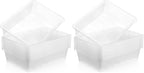 Hoteam 20 Pack Flat Bins Paper Trays,Clear,13.78 X 9.84 X 3.15 Inch by Hoteam