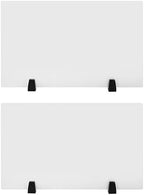 2 Pack Desk Privacy Panels & Dividers, 30x18 Inch Frosted Acrylic Sneeze Guard with Clamps, Office Cubicle Partitions & Countertop Shields for Privacy in Offices, Schools, Call Centers by Unknown