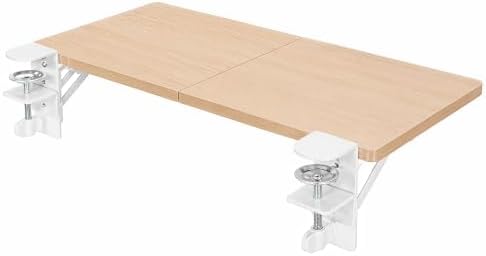 Desk Extender , 23.6'' x11.8 '' Foldable Table Extension Folding Wall Table Keyboard Extender for Desk Clamp-on Shelf for Dorm Bunk, Office, Kitchen Bar, additional storage platforms by WAMEIDA
