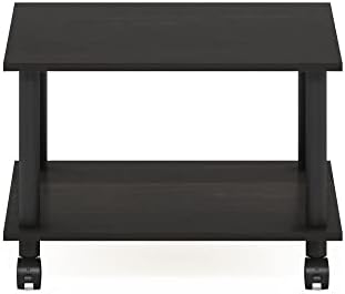 Furinno Econ Home Office Under Desk CPU and Printer Stand with Wheels, Espresso/Black - Image 6