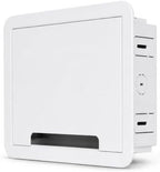 9" in-Wall Media Box Recessed Outlet Box Cable Management – Structured Media Enclosure Compatible with Streaming Media Players – WiFi-Friendly TV Cable Organizer with Wall Installation by LYOU